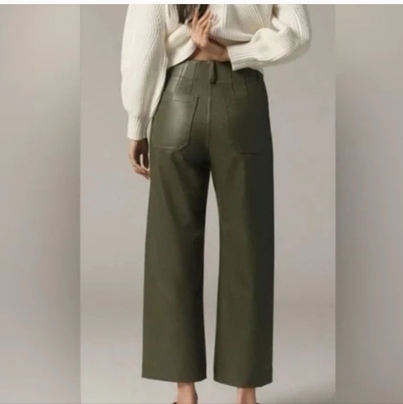 Anthropologie Olive Green Colette Pants - Picture 2 of 5